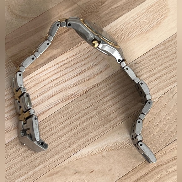 Citizen Elegance Ladies Watch Vintage Two Tone Bracelet Blue Round Dial Date - Picture 7 of 11